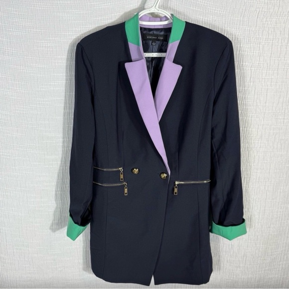 Endless Rose Black Jacket with Purple and Green Accents - Picture 2 of 7